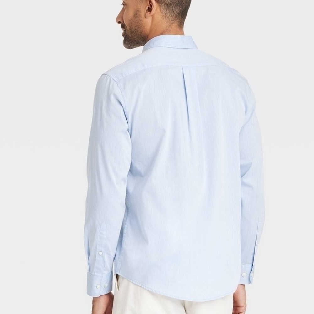 Goodfellow & Co Light Blue Button-Down Oxford Shirt Men's Xl Office Wedding Nwt - Picture 2 of 5